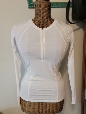 Athleta Half Zip Ruched Pullover szXS  BinR